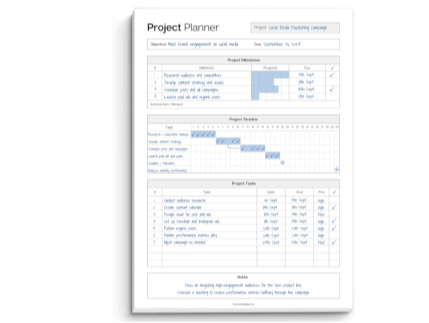 Projectplanner voor overzicht in bouwfasen, planning en taken tijdens een bouwproces