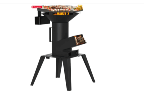 Onlyfire Rocket Stove avec plaque de cuisson et poignée pour camping et off-grid